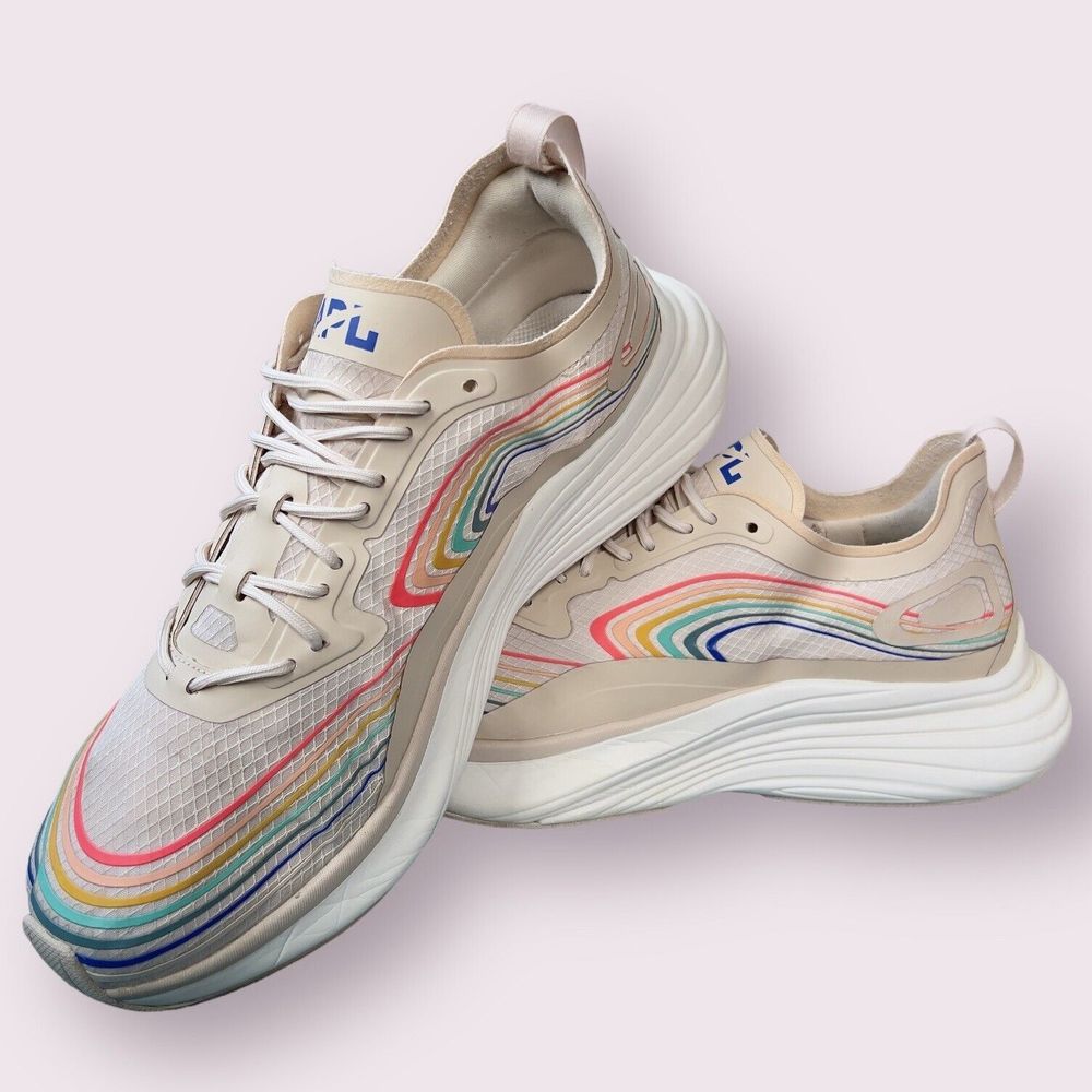 APL Women's Streamline Running Shoes Size 10.5 In Alabaster/Peacock /Multi